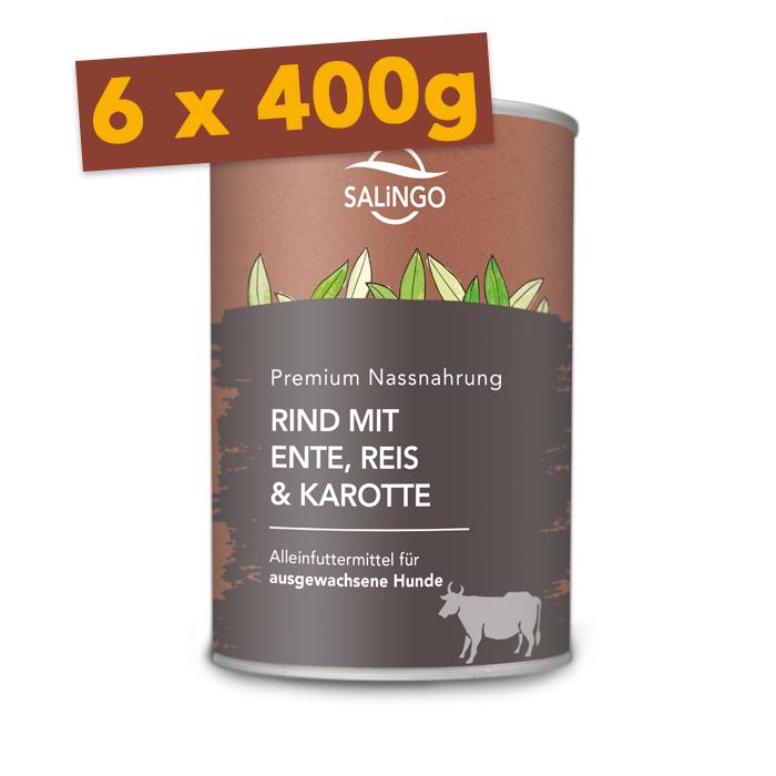 Rind mit Ente, Reis & Karotte 6 x 410g