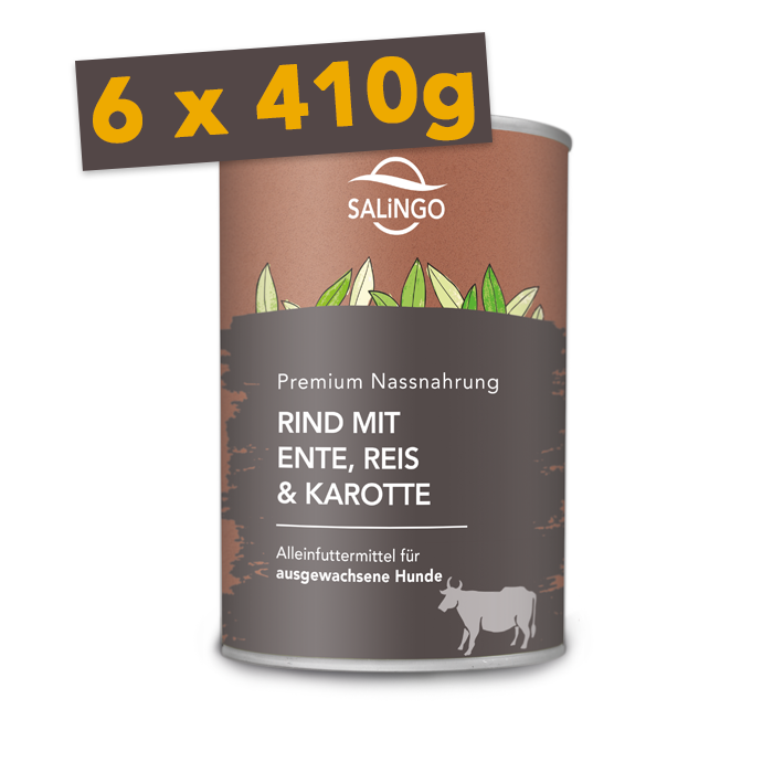 Rind mit Ente, Reis & Karotte 6 x 410g