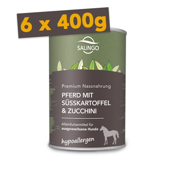 Pferd mit Süßkartoffel und Zucchini 6 x 400g